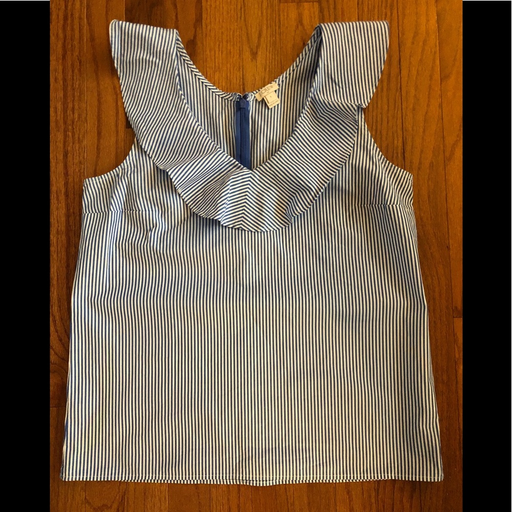 JCrew sleeveless, striped top
